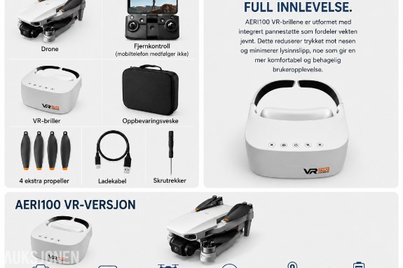 AERI100 VR Pro Drone med VR-briller
